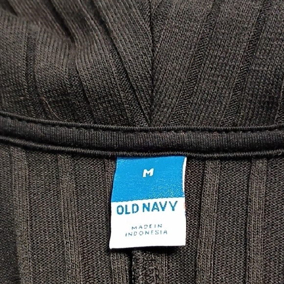 Old Navy Black Ribbed Long Sleeve Dress - Picture 3 of 4